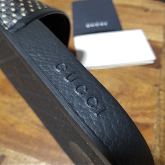 New Authentic Gucci SEGA® Men’s GUCCY Sandals - Picture 5 of 7